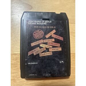 Kenny Rogers Ten Years Of Gold 8-Track Tape UA-EA835-H United 1977 Untested